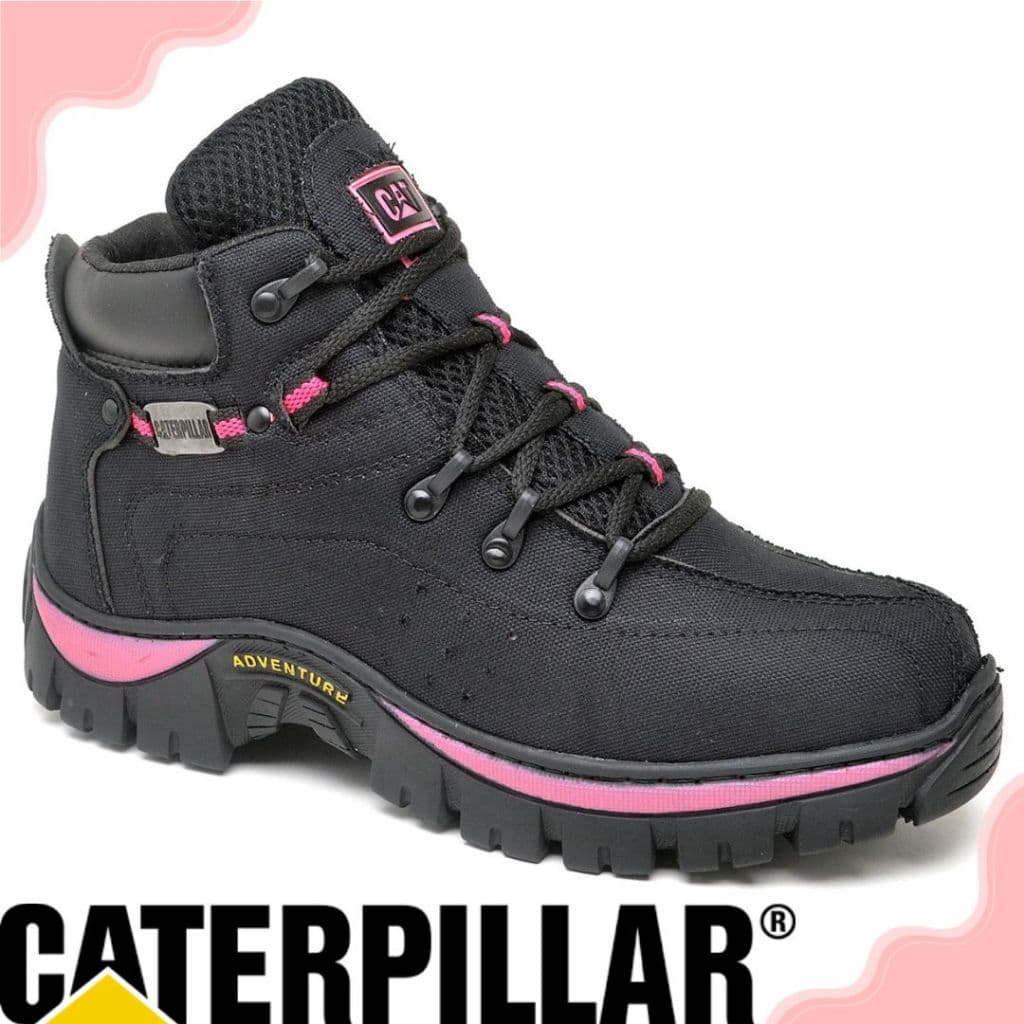Bota Feminina Coturno Adventure Caterpillar Lona Reforçada