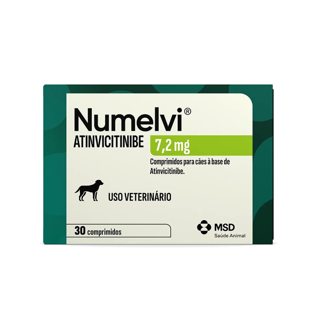 Numelvi 7,2 mg MSD 30 Comprimidos para Cães Coceira e Dermatite