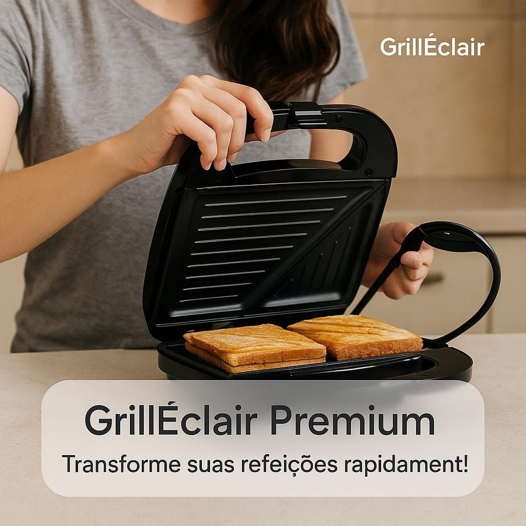 Sanduicheira Grill Elétrica 2 em 1 Antiaderente 750W - 127V