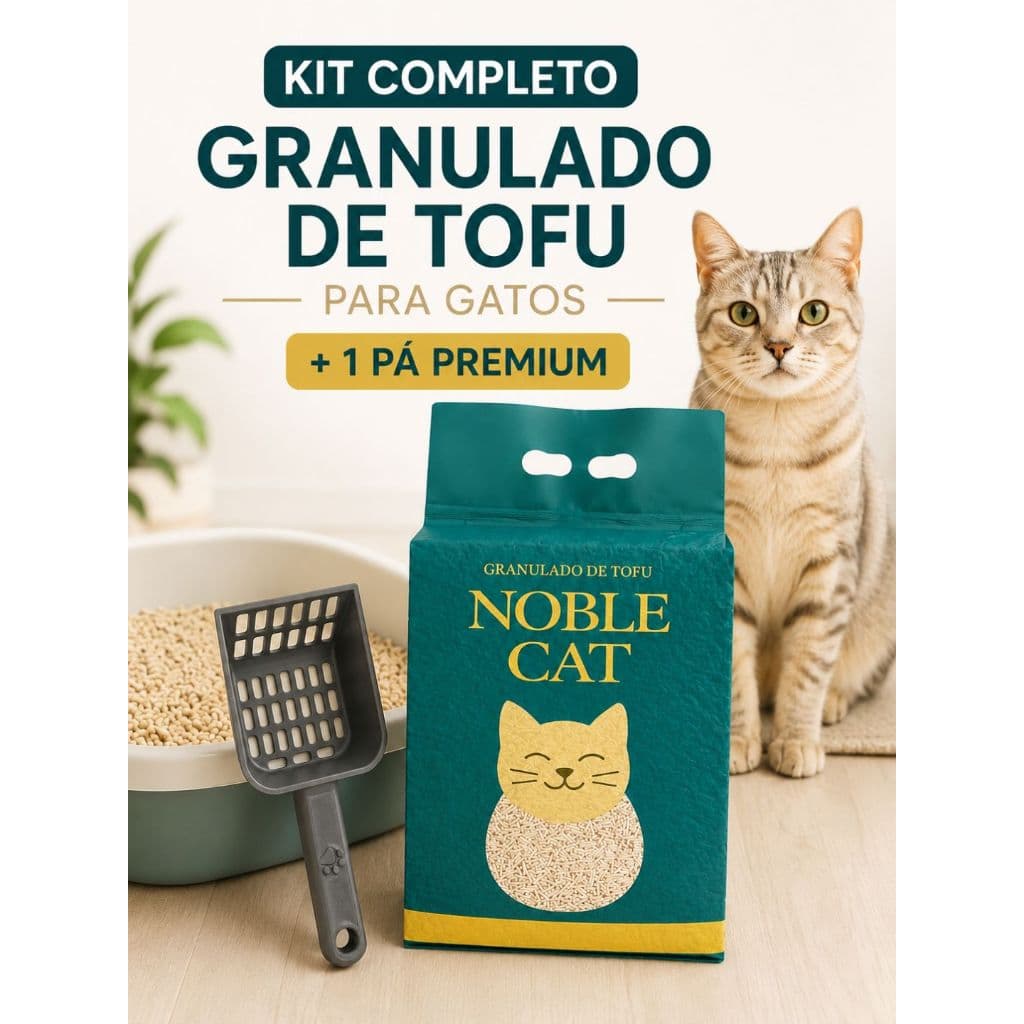 Areia de Gato + Pá Premium - Granulado de Tofu Natural