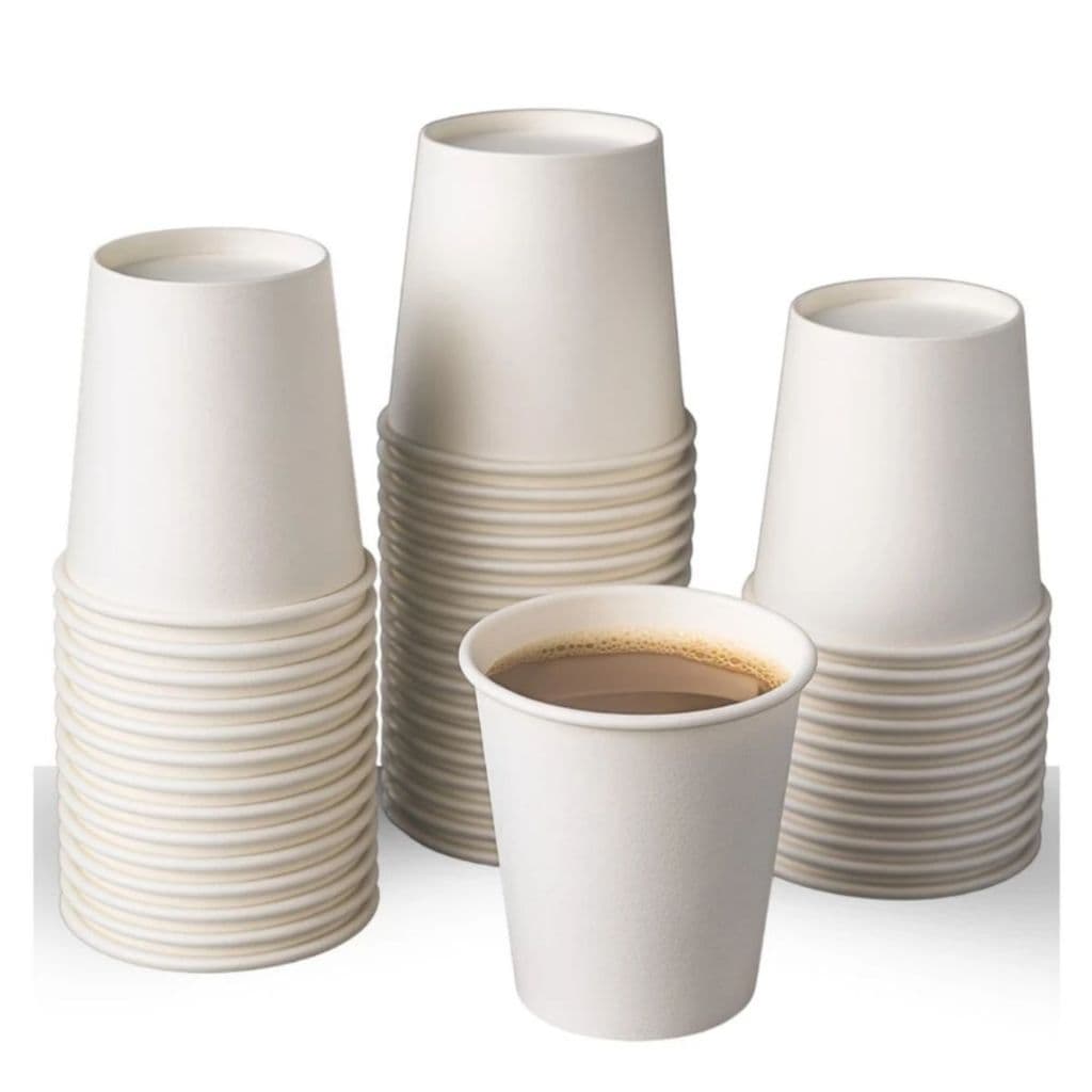 50, 100un de Copos de Papel 180ml 240ml Branco, Sustentável descartável