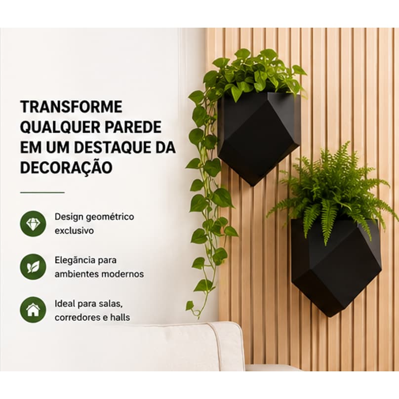 Kit Vasinhos Pequenos de Parede para Decoração – Suporte para Plantinhas e Suculentas | Design Moderno