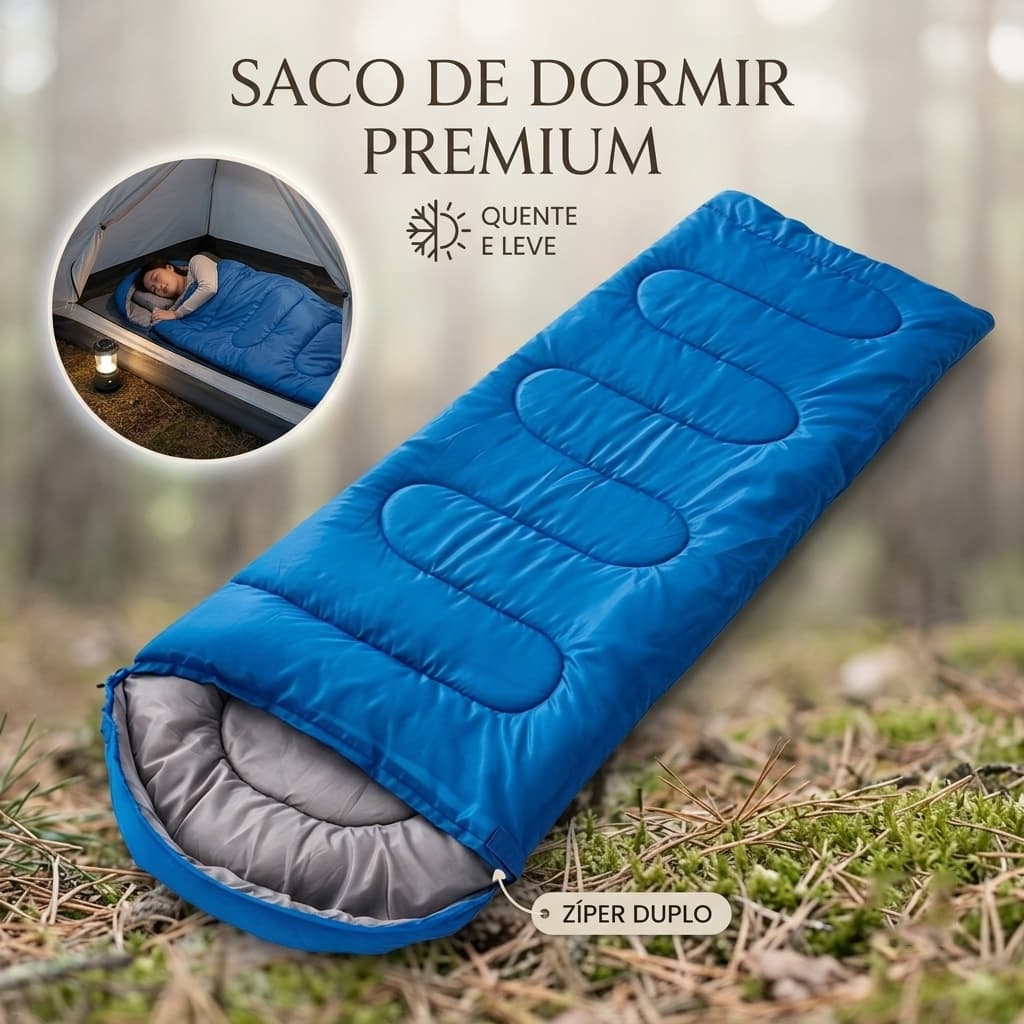 Saco De Dormir Colchonete Impermeável para Camping, Leve e Compacto, com Bolsa de Transporte