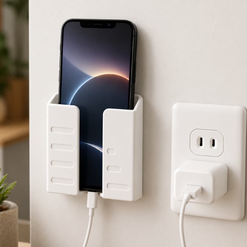 Suporte Celular De Parede Multiuso Universal Para Carregar Com Adesivo Autocolante