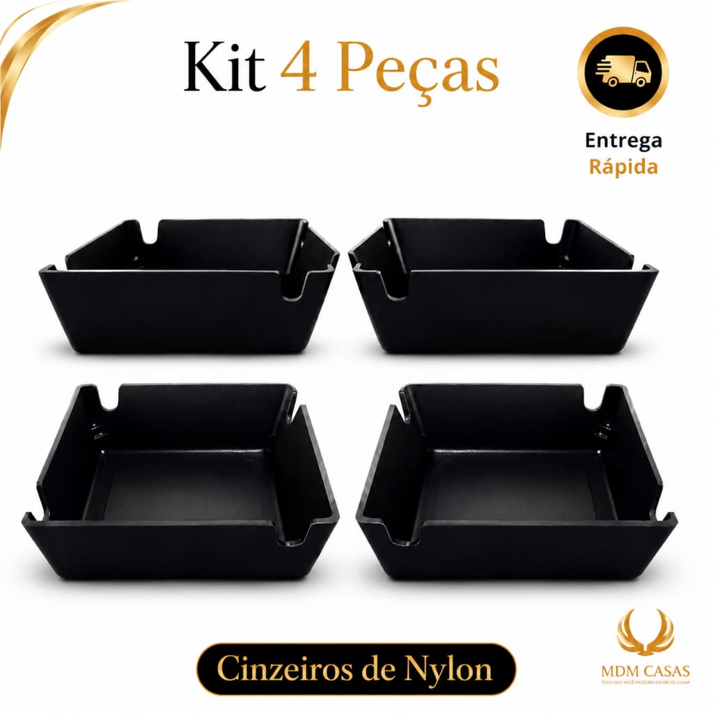 4 ou 2 Cinzeiros Quadrado Nylon Decorativo Coletor de Cinzas Lavável