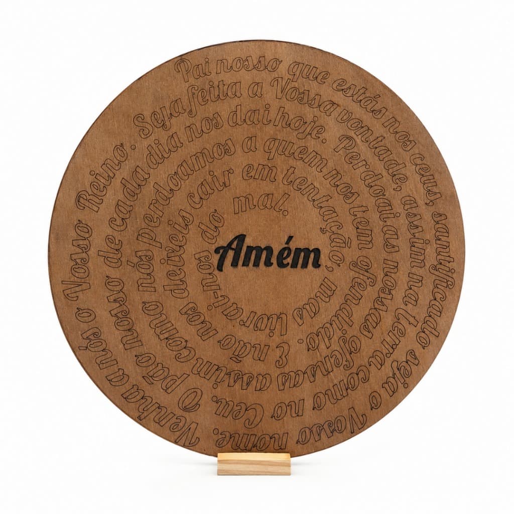 Painel Redondo Decorativo MDF Cru 32cm – Design Versátil para Festas Casa