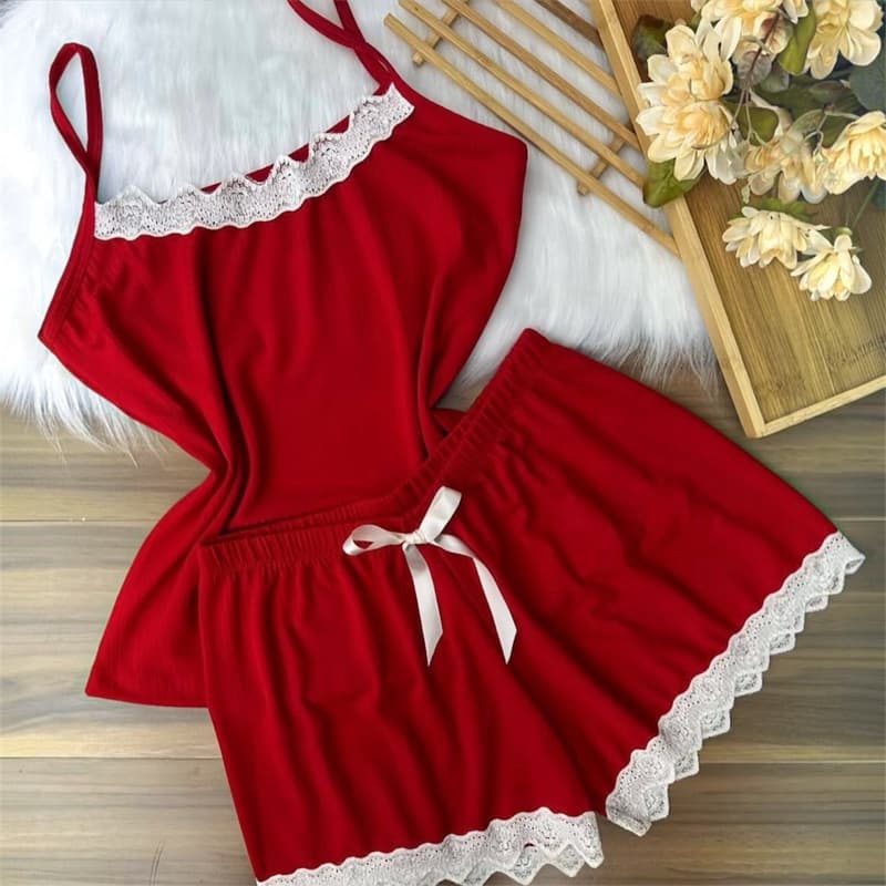 Pijama Feminino Cores Lisas Suede Canelado Renda Conjunto P ao G Plus Size GG ao 50 Baby Doll