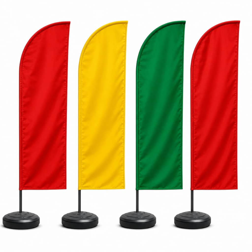 Bases Para Bandeira De Comunicação Visual Kit C/10 Unidades Suporte Wind Banner / Bandeira