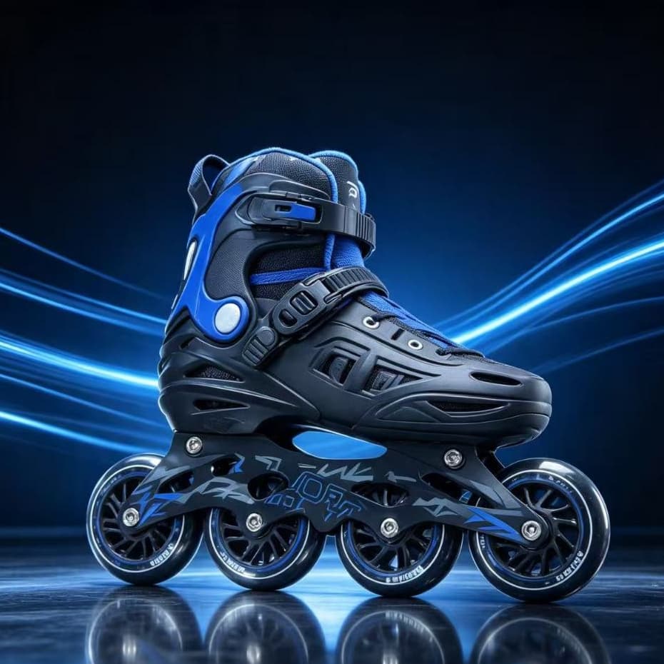 Patins em linha para adultos e crianças, modelos semiprofissionais, disponíveis em vários tamanhos.