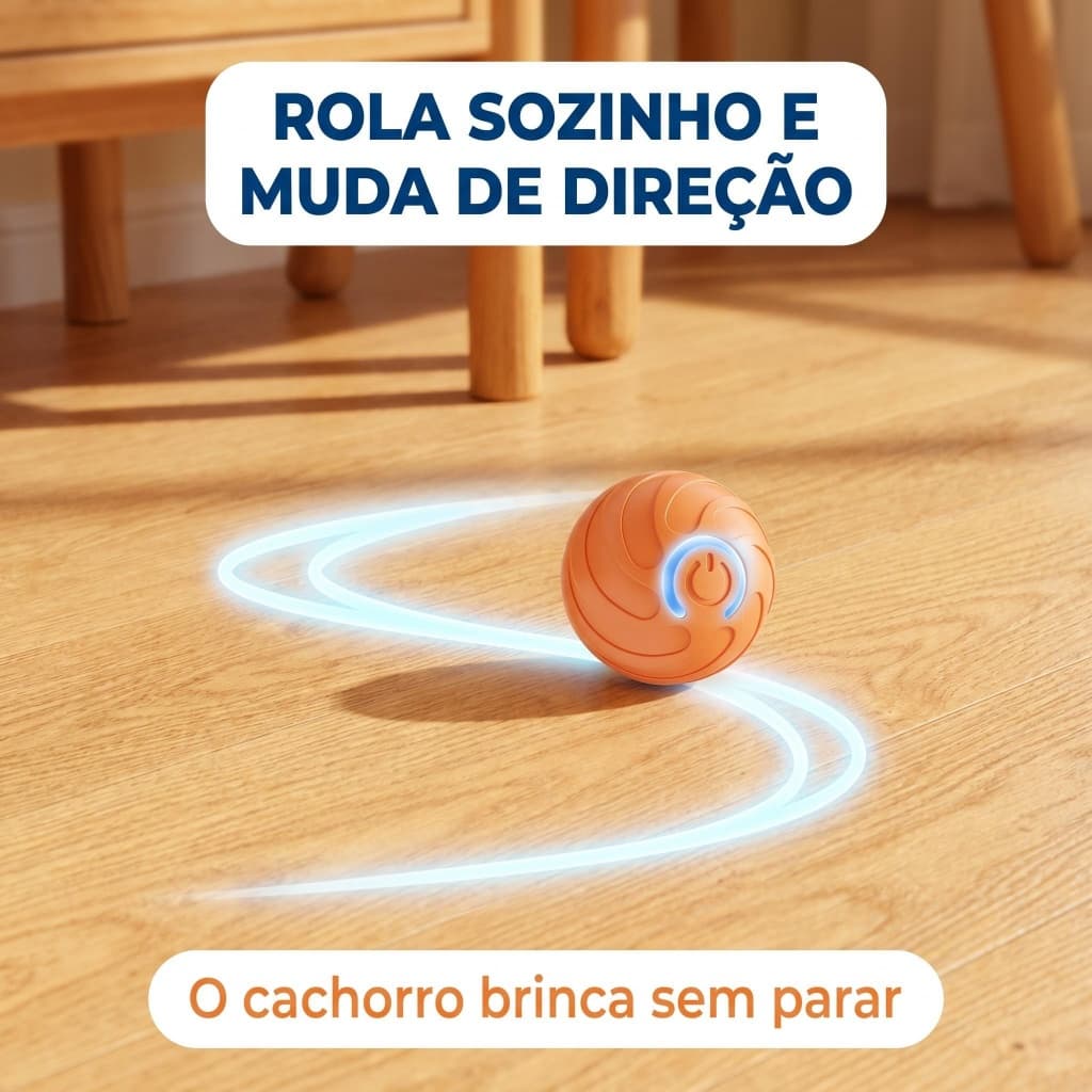 Bola Interativa Anti-mordida Para Cachorro Cor Fosco Azul e Laranja
