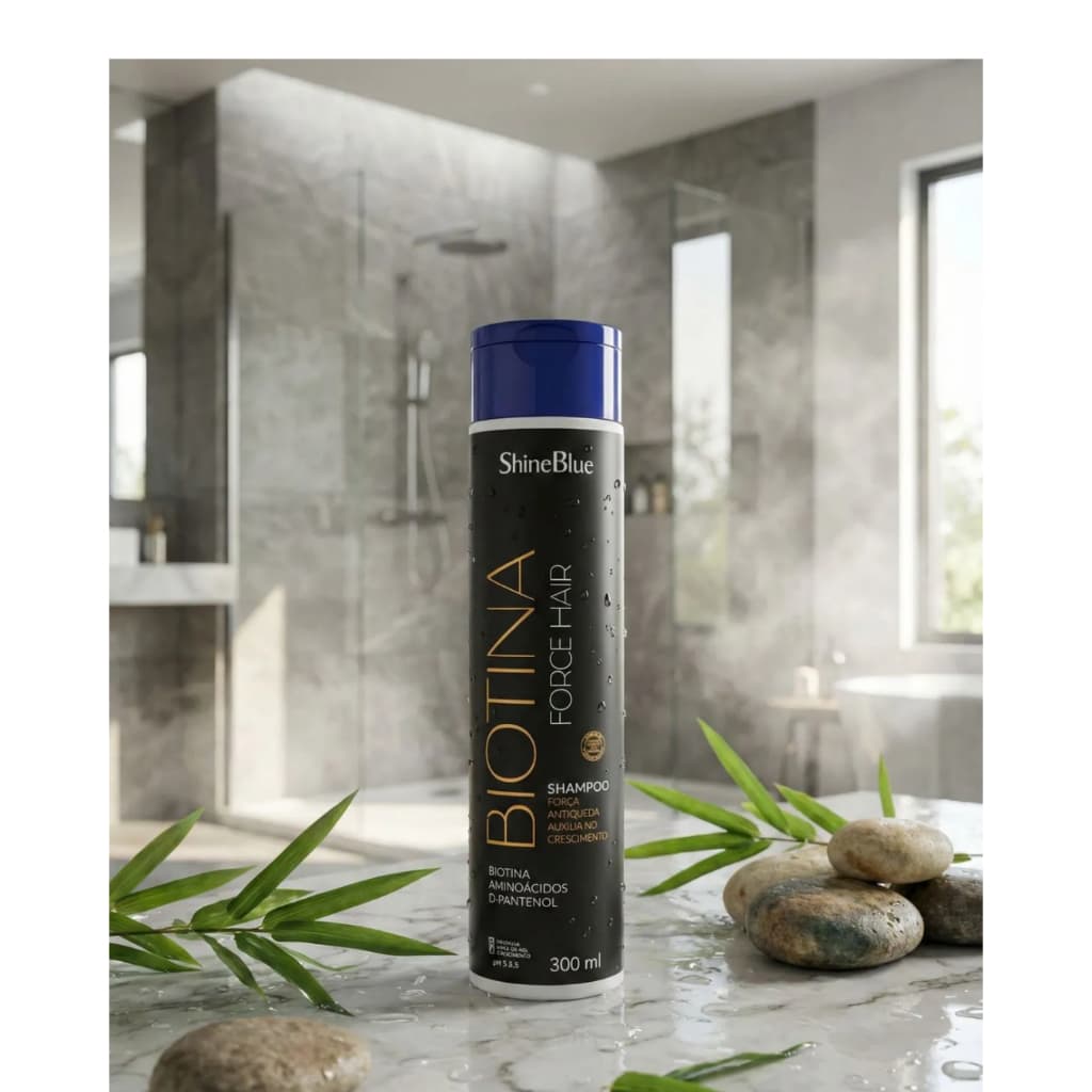Shampoo Shine Blue Biotina Force Hair 300ml