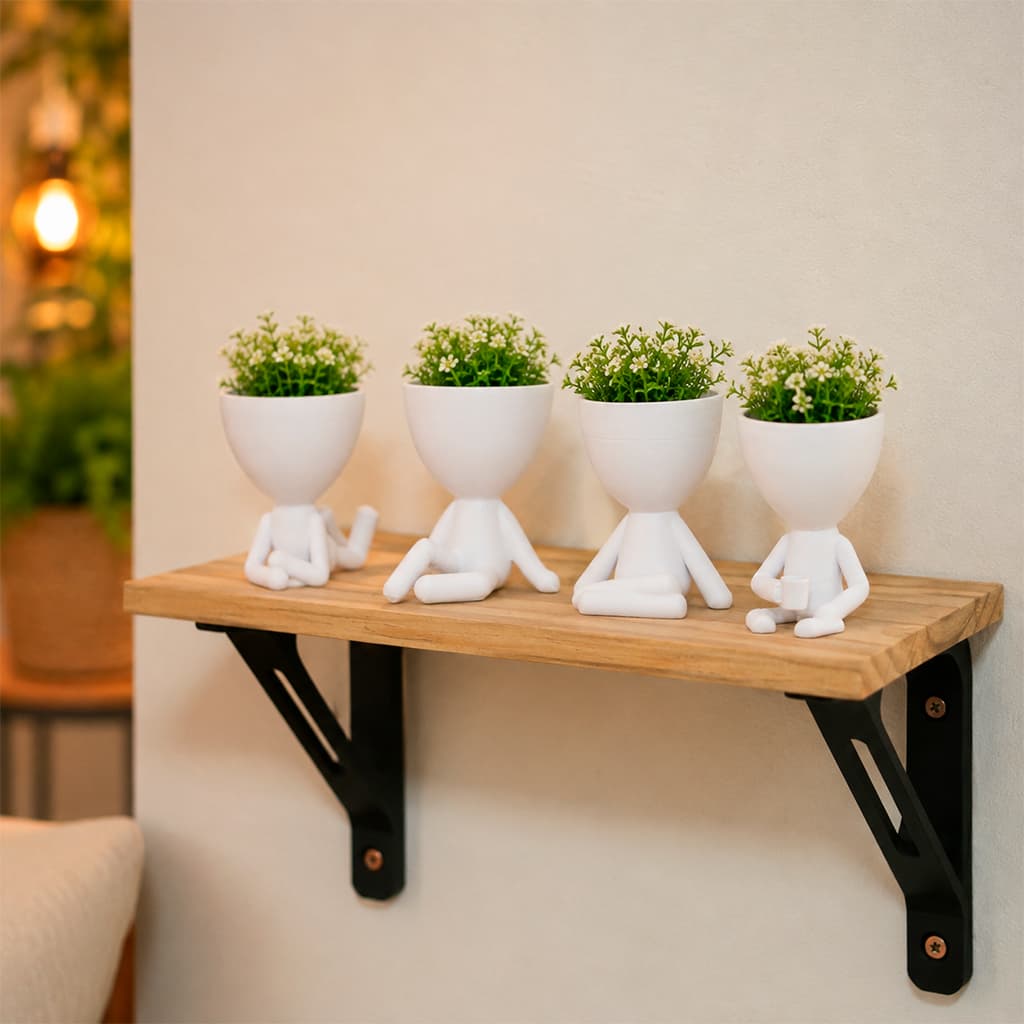 4 Mini Vasinhos Para Planta Flor Enfeite Bob Robert Para Decoração Casa Vaso Suculentas Decorativo