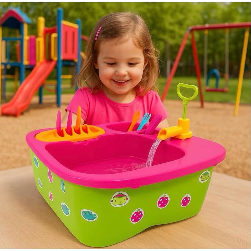 Brinquedo Pia Infantil Acqua Brink com Água Real 22 Peças