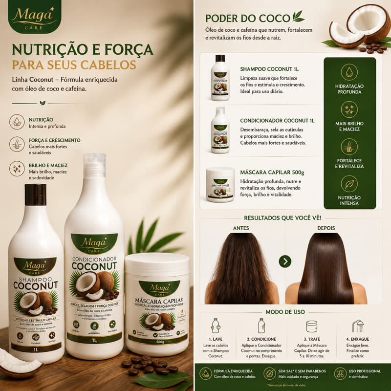 kit coconut e cafeína