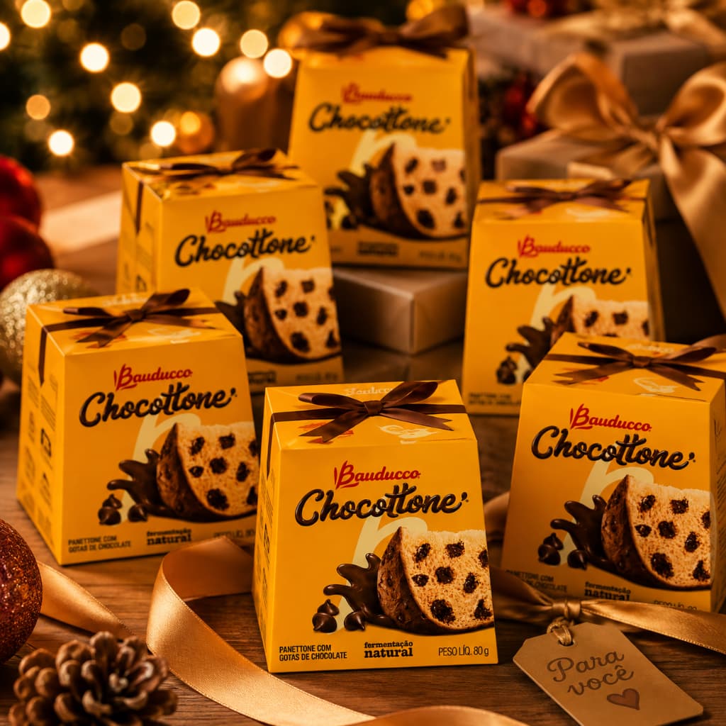 Kits Mini Chocottone Bauducco 80g Presentear Natal 2026