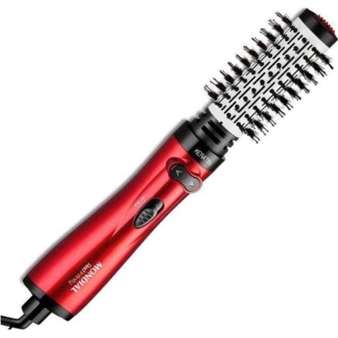 Escova Rotativa Mondial Cerâmica Queratina Brilho Intenso Modelagem Profissional Mais Brilho Menos Frizz Cabelos Lindos