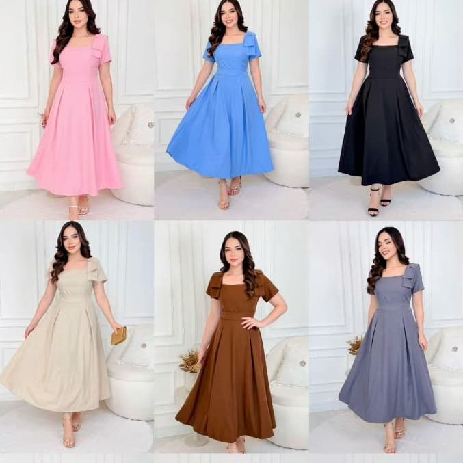 Vestido Longa Princesa Elegante Manga Curta