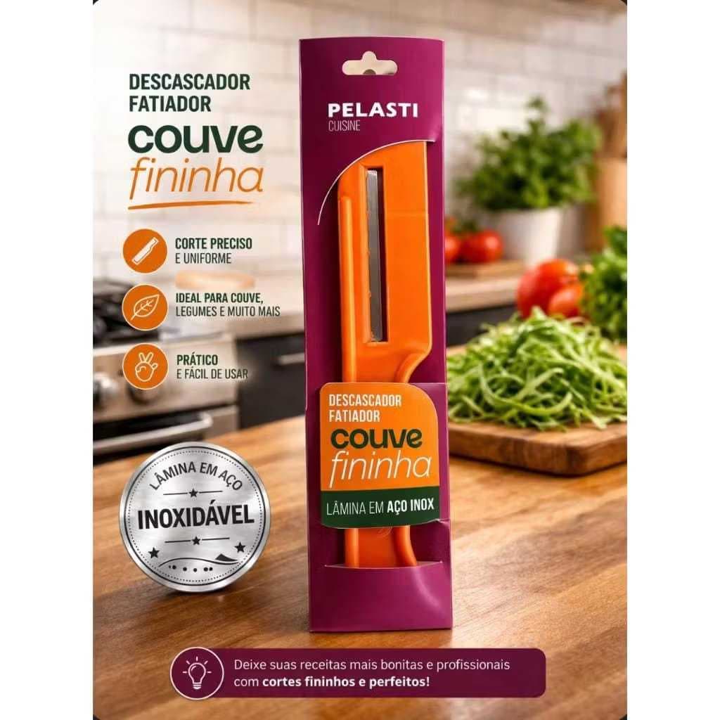 Cortador de Couve Manual Fatiador de Repolho com Lâmina Inox