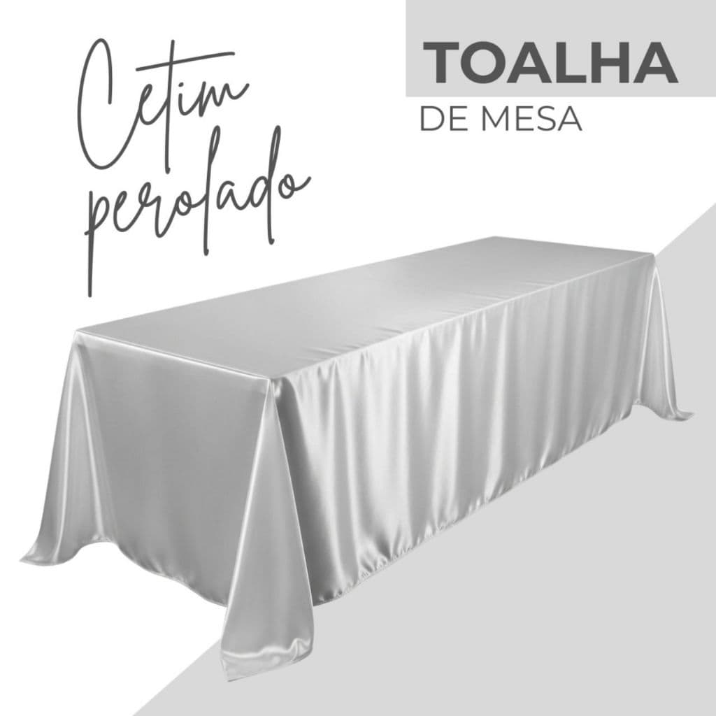 Toalha De Mesa em Cetim Brilhante para Festa Decoração Casamento Aniversário Luxo