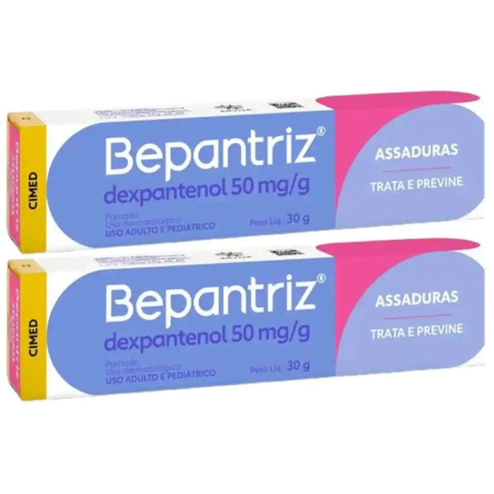 Kit Com 2 Pomada Para Assadura Bepantriz Dexpantenol 30g
