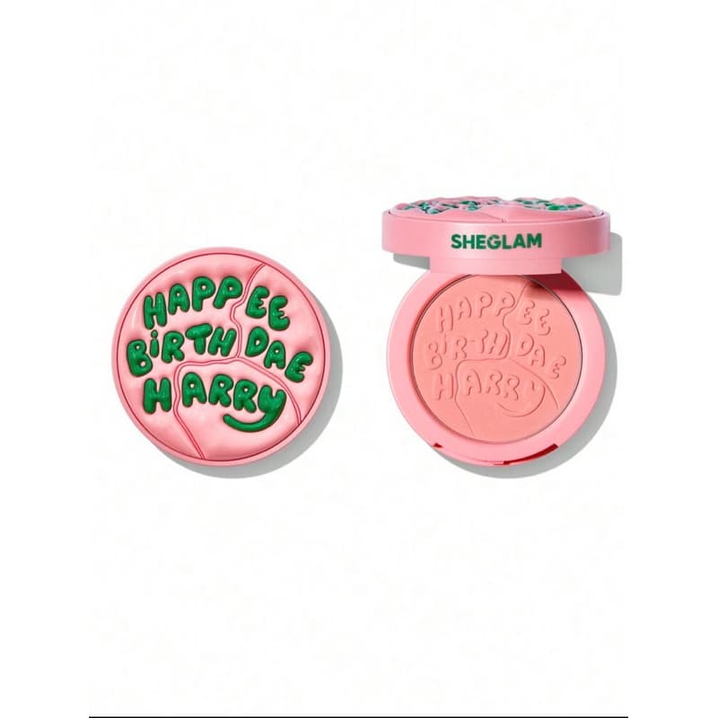 Blush Seco Sheglam Happee Birthdae - Brilho Mágico e Macio, Fórmula Edificável, Cor Rosa