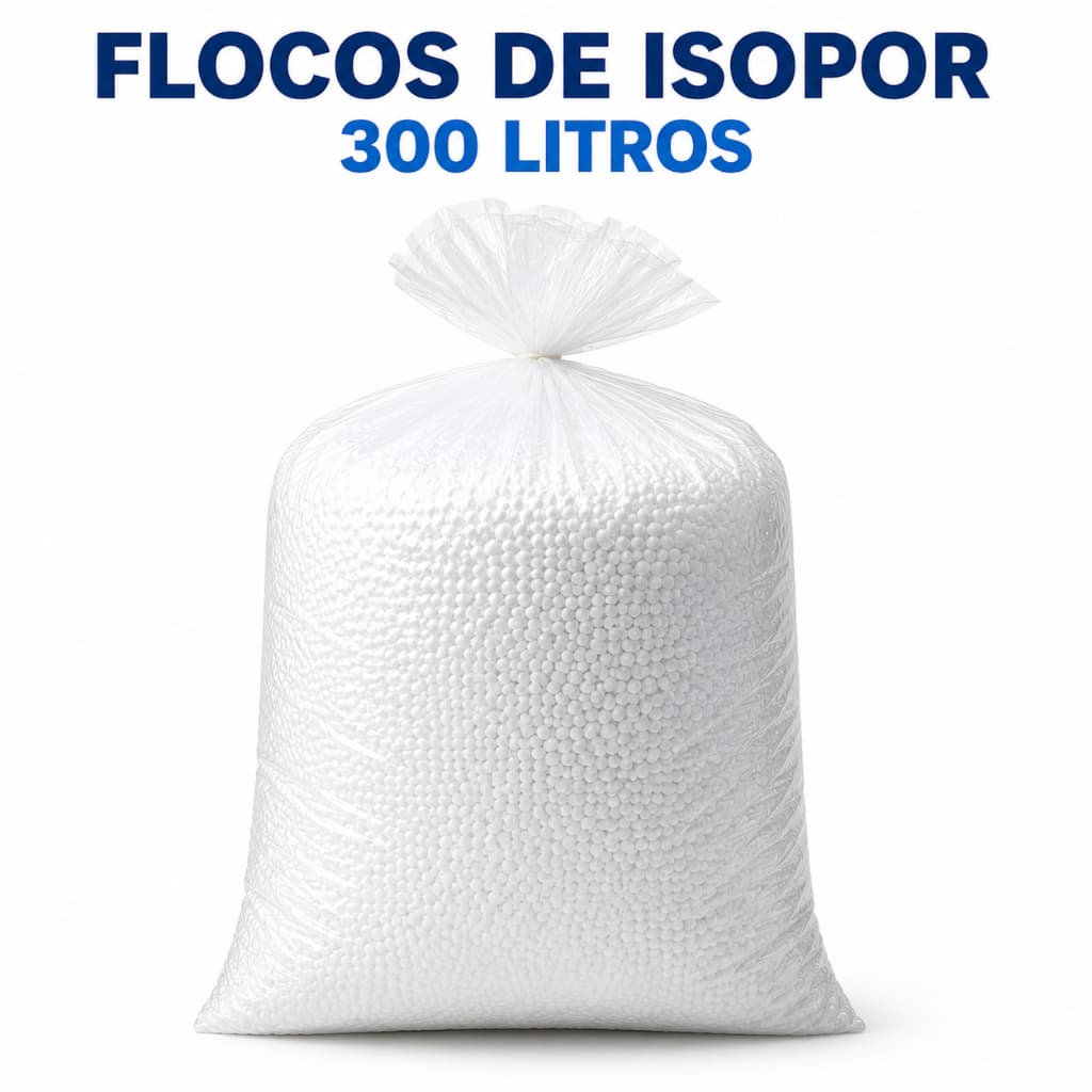 Flocos De Isopor 300 Litros EPS Ideal Para Concreto Leve E Regularização