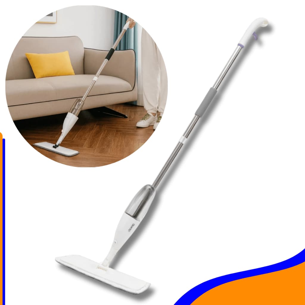 Rodo Flat Mop Spray 360° com Gatilho e Reservatório | Limpeza Fácil e Rápida