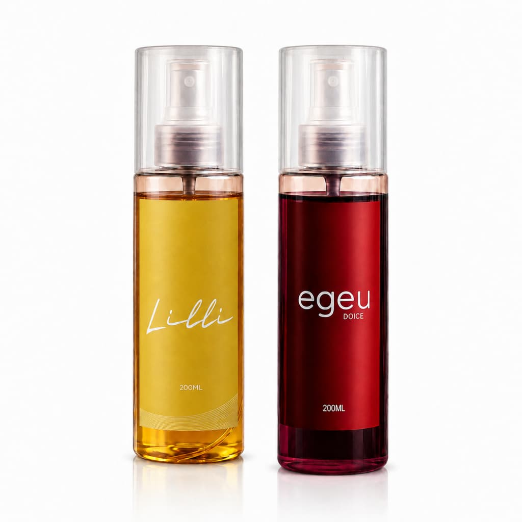 Kit Body Splash Feminino Lilli + Dolce 200ml | Perfume Floral Doce • Fragrância Elegante • Longa Duração
