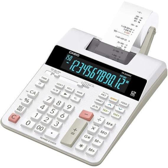Calculadora de Mesa com Bobina/Impressão Casio Fr-2650rc - 12 Dígitos - Branca