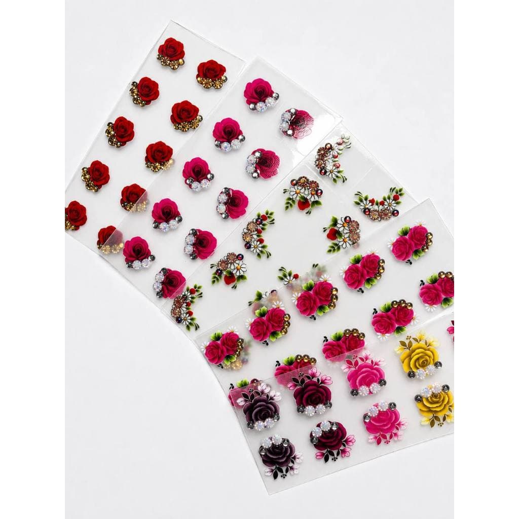 50 ADESIVOS DE UNHAS COM PEDRINHAS ESTILO JÓIA