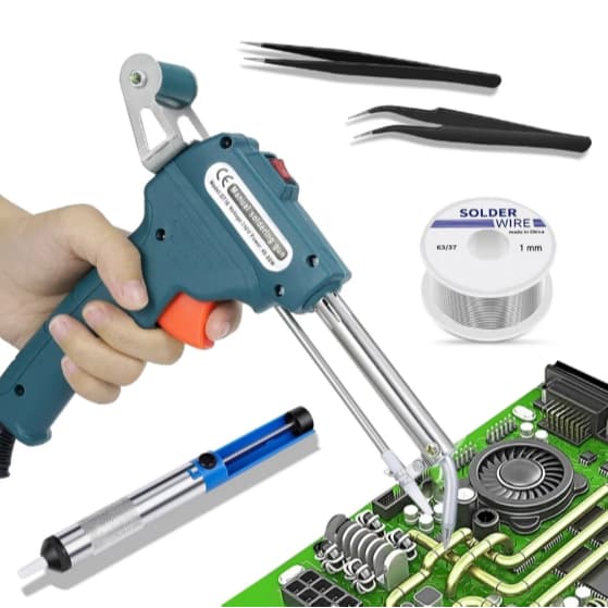 kit ferro de solda soldar soldador 60w +220V estanho automático