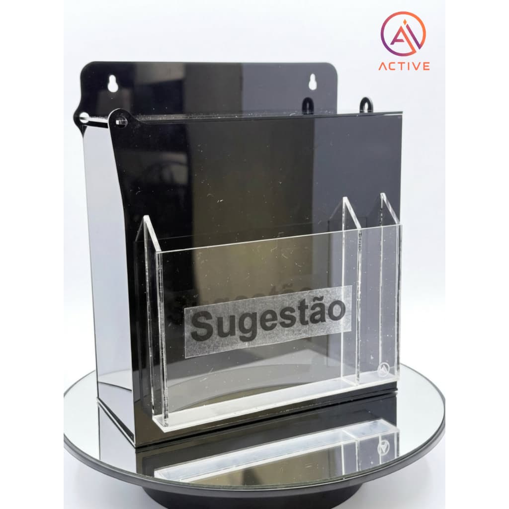 CAIXA DE SUGESTÃO PRETA - ENVIO RÁPIDO!