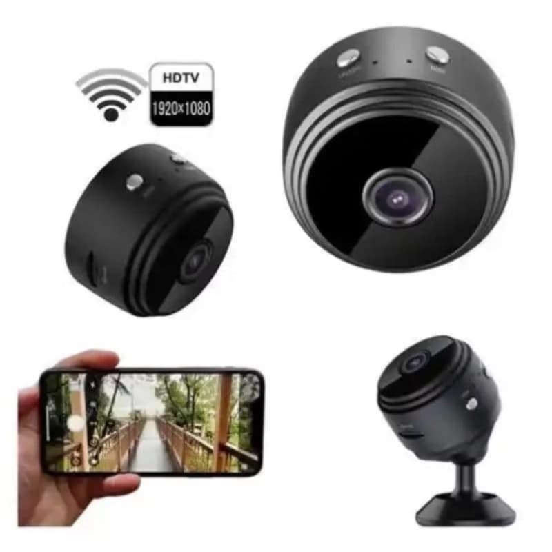 Mini Câmera de Segurança A9 com Visão Noturna e Visualização Remota - Preto