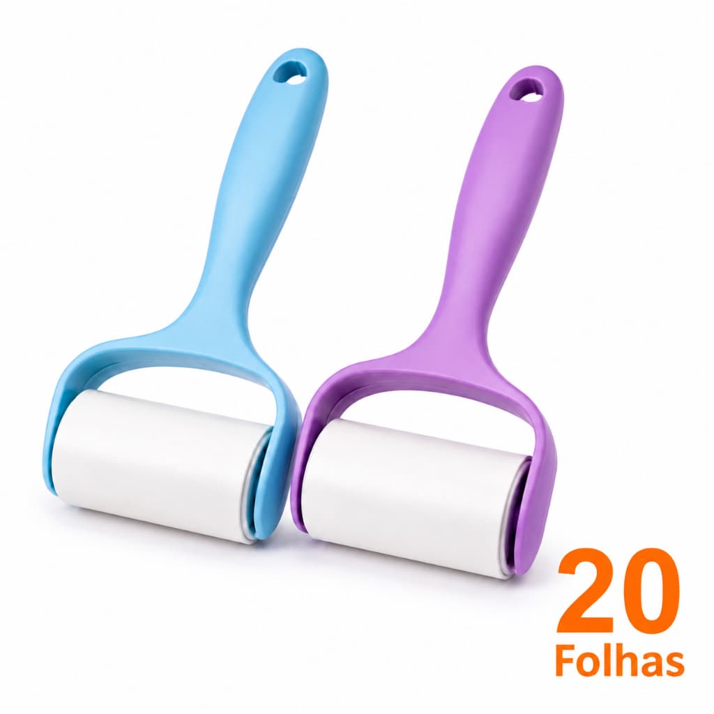 Tira Pelo de Roupa Removedor De Pêlos Com 20 Folhas De Papel