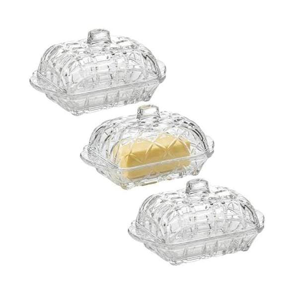 Manteigueira de Cristal Lyor com Tampa – 2 Modelos Disponíveis