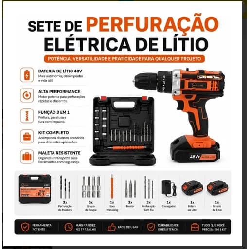 Parafusadeira E Furadeira Sem Fio Duas Baterias 24v Maleta clip-icon Parafusadeira E Furadeira Sem Fio Duas Baterias 24v