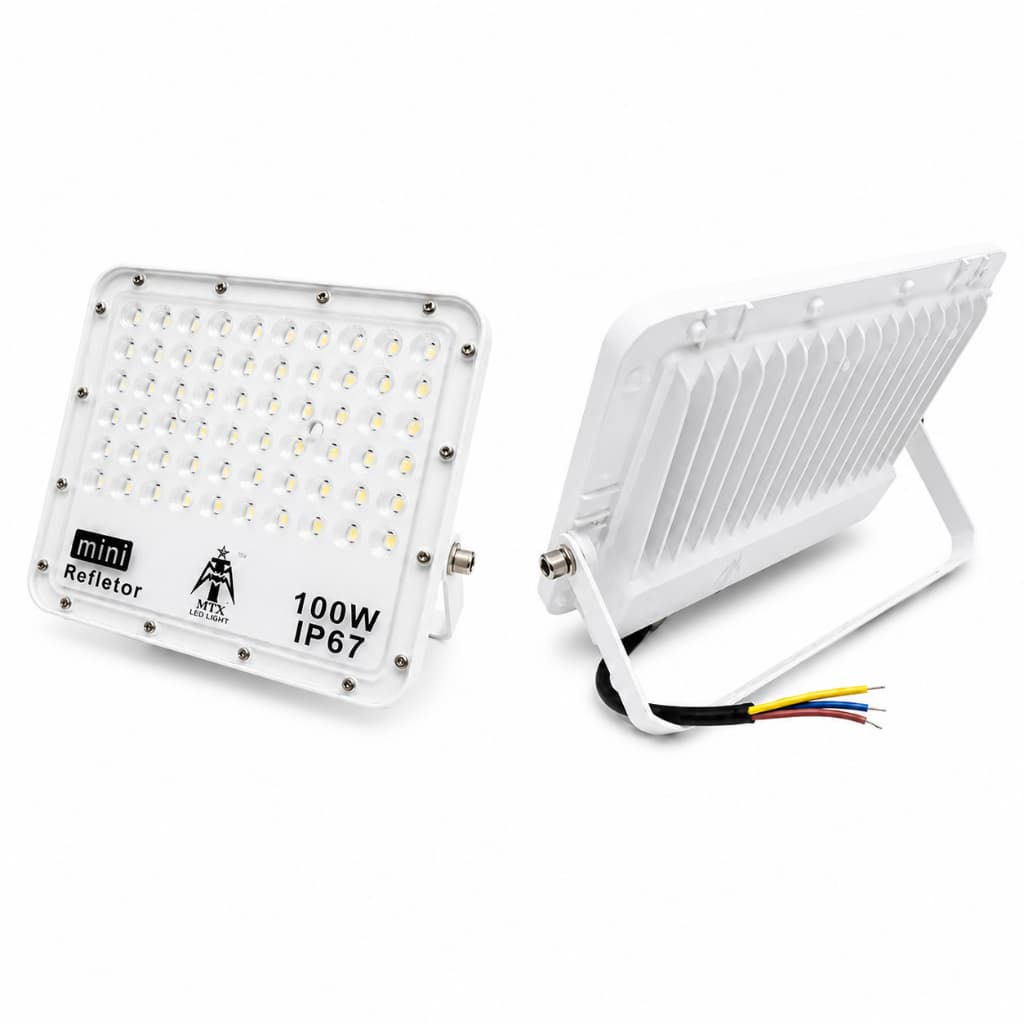Refletor LED 100W Branco IP67 Mini Holofote Blindado Prova D’Água Luz Branca Forte Externa Bivolt
