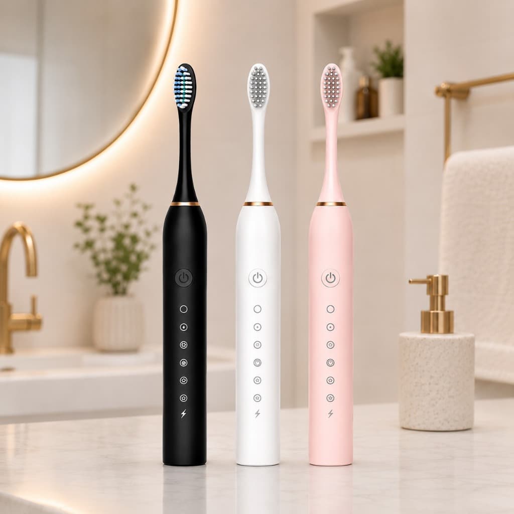 Escova de dentes elétrica recarregável Sonic IPX7 mais (4 CABEÇA)