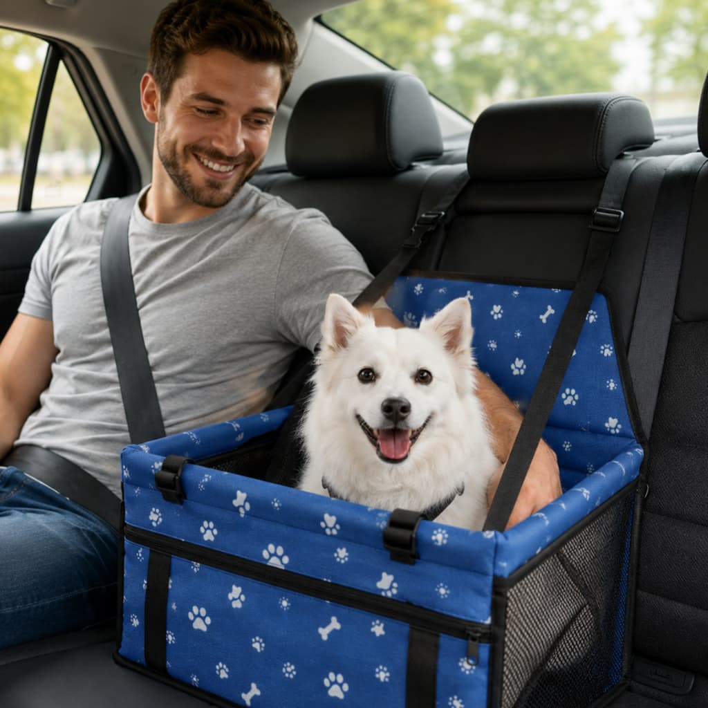 ASSENTO CADEIRINHA P/ CARRO - SUPORTE P/ PET DE PEQUENO PORTE - ESTRUTURA REFORÇADA P/ SEGURANÇA E CONFORTO NAS VIAGENS