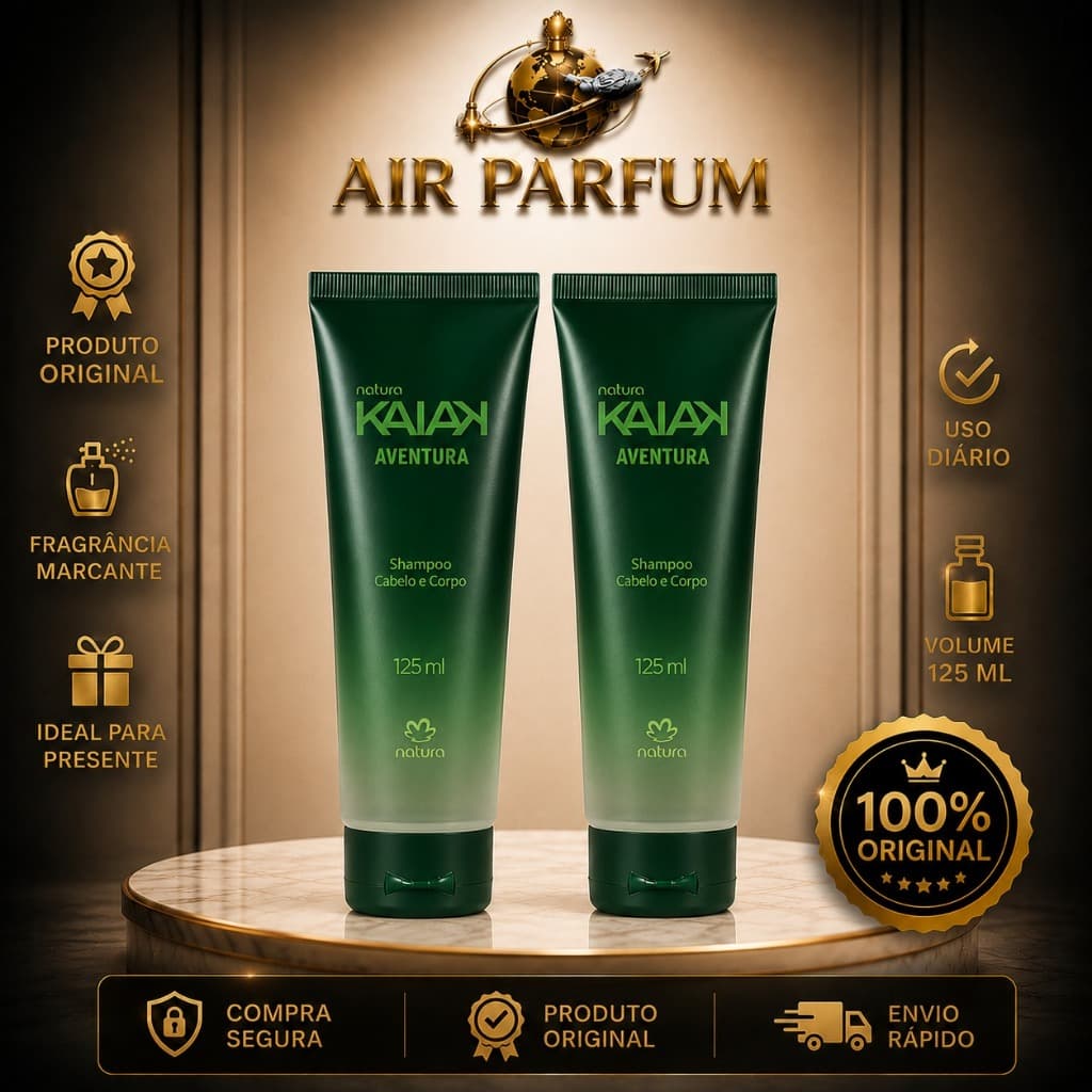 Shampoo Kaiak Aventura Natura Cabelo e Corpo Kit 2x125ml