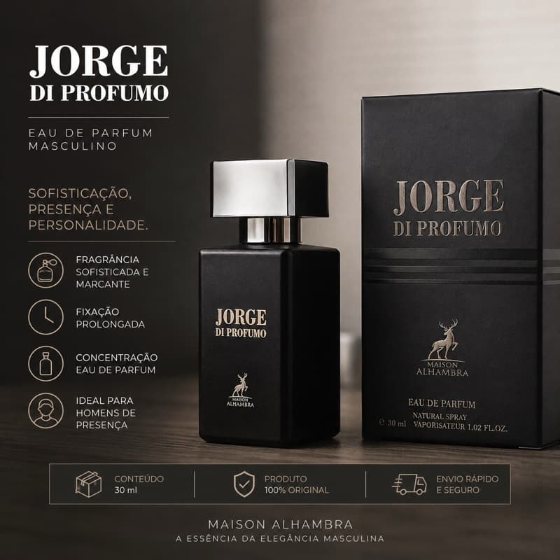Perfume Árabe Masculino Jorge Di Profumo 30 Ml - Maison Alhambra