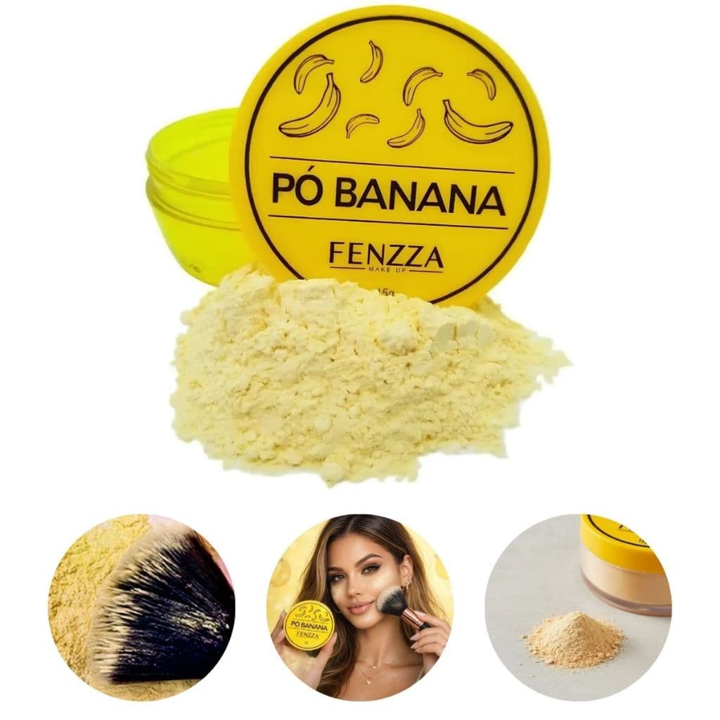 Pó de Banana Facial Finalizador Translucido Solto Facial Finalizador Translucido - Fenzza MakeUp