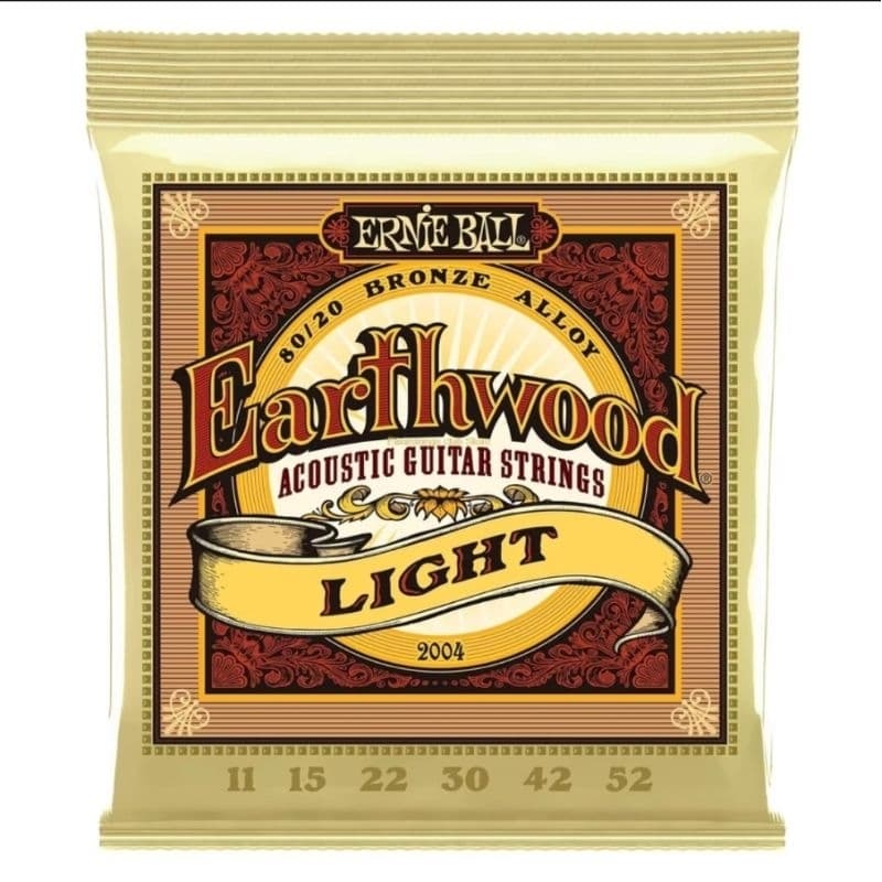 Encordoamento Ernie Ball Earthwood 2004 11-52 Violão Aço 80/20 Bronze Light