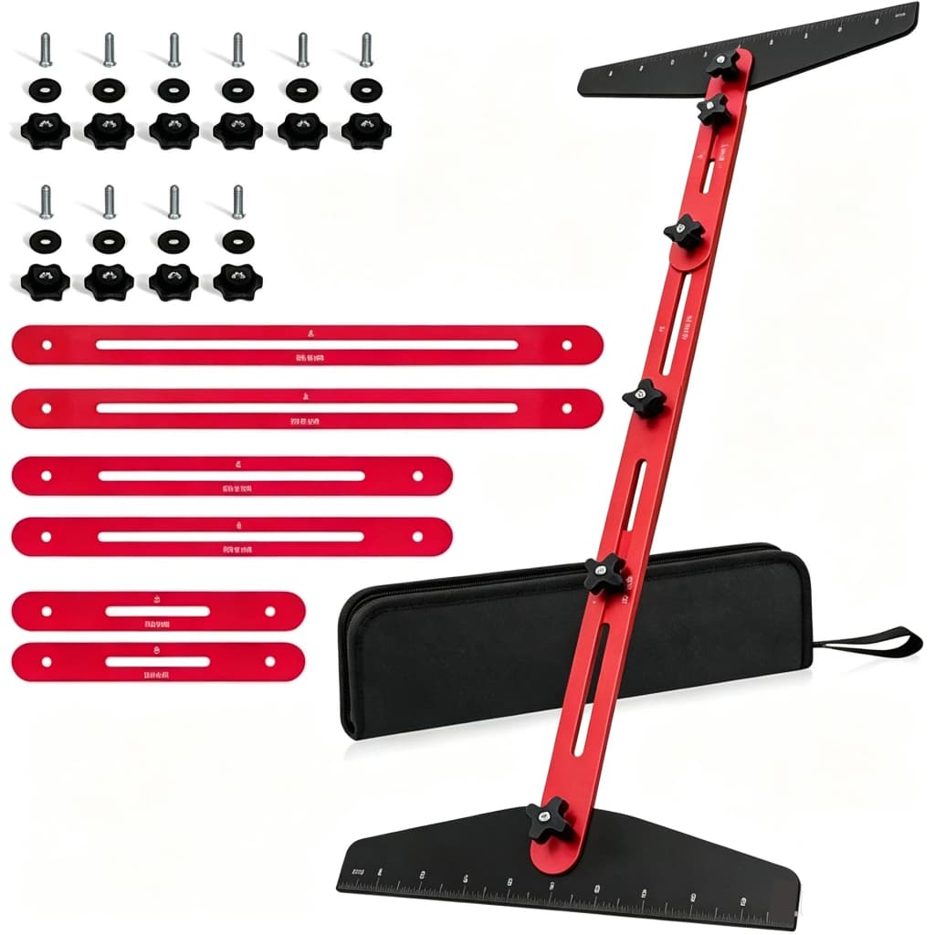 Ferramenta para medir escadas - Ângulo 0-360°, Measuring alumínio anodizado, marceneiro e DIY