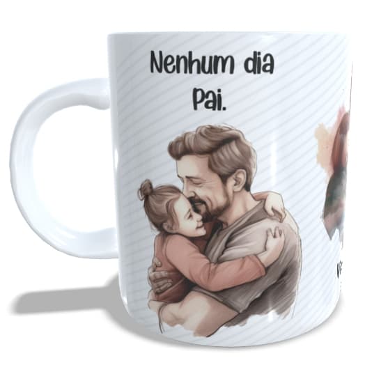 Caneca Branca Personalizada Dia dos Pais Presente Para Pai Vovô Amor Carinho