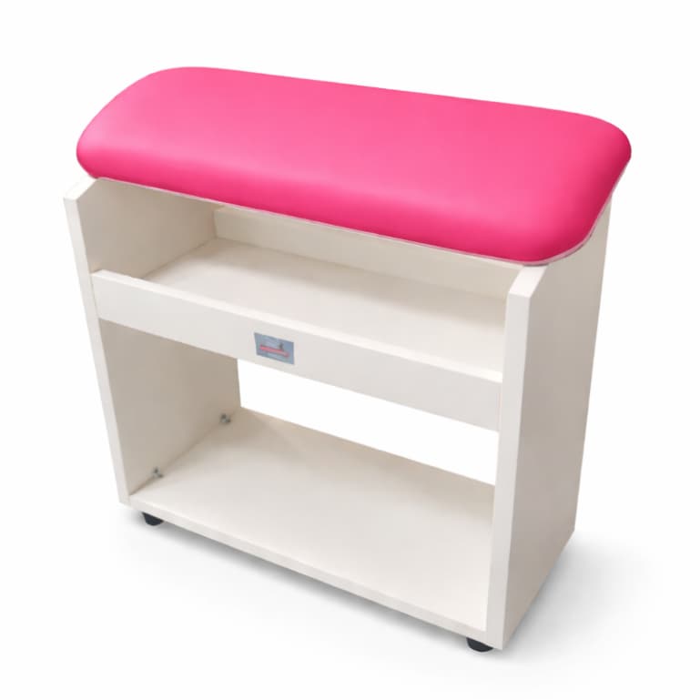 SPA Suporte Apoio de Pernas c/ Prateleira Para Colocar Cabine Podologia Pedicure S19