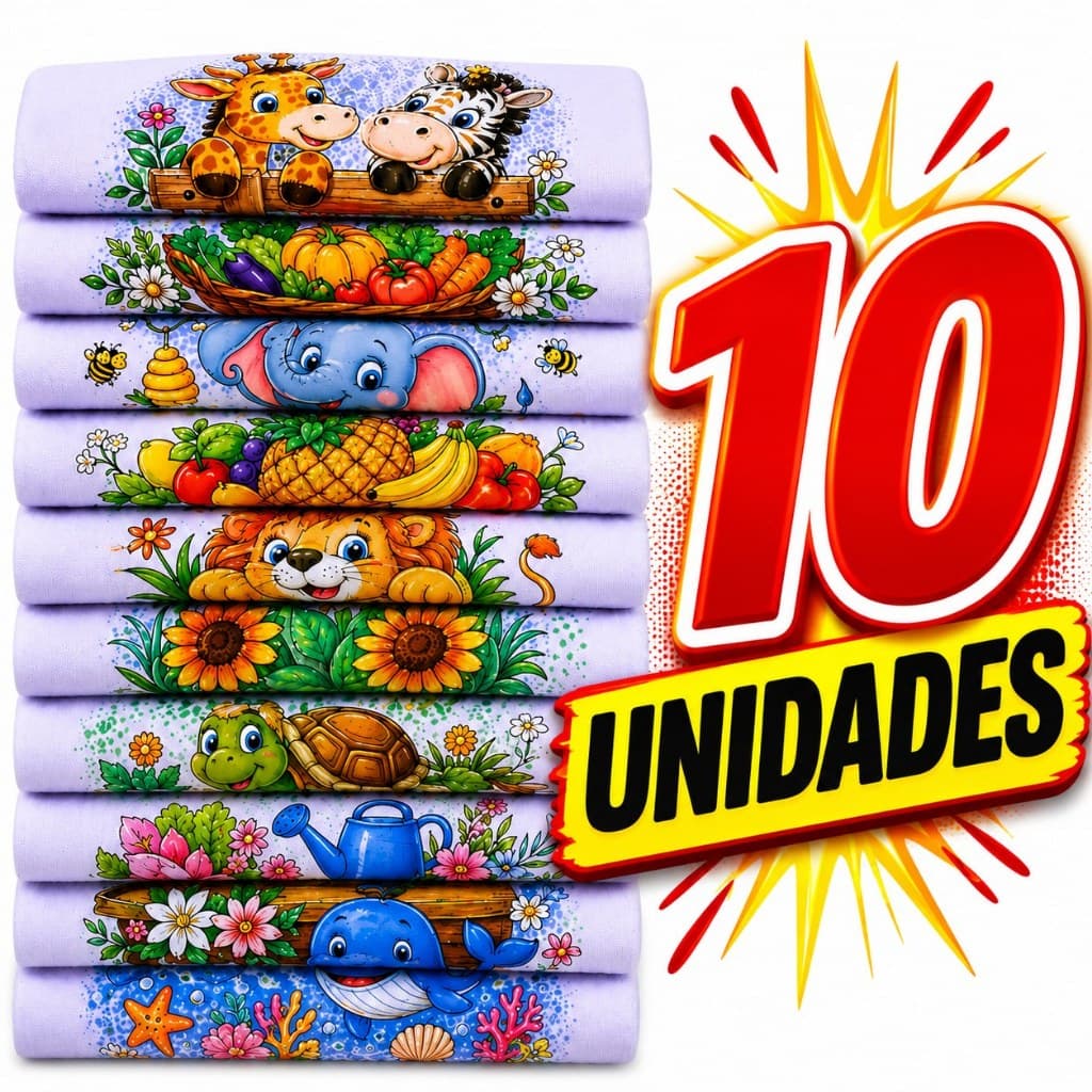 Pano de Prato Premium 10/5 Peças Macio e Alta Absorção