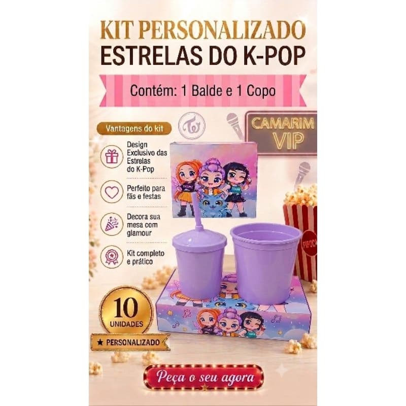 KIT CINEMA PERSONALIZADOS KPOP