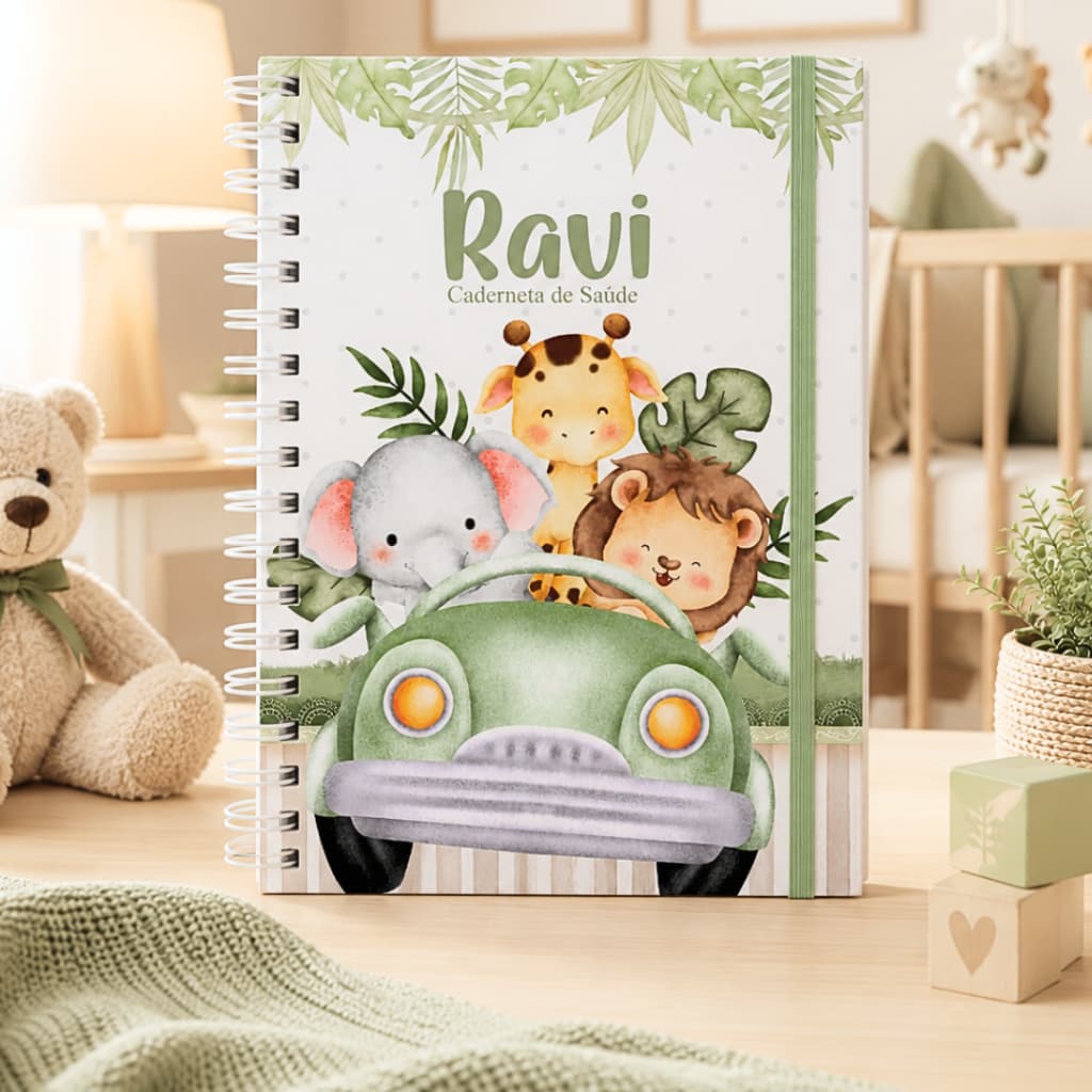 Caderneta de Vacina personalizada com nome Capa Dura Cartão de Saúde Vacinação Cartão da Criança Enxoval do Bebê