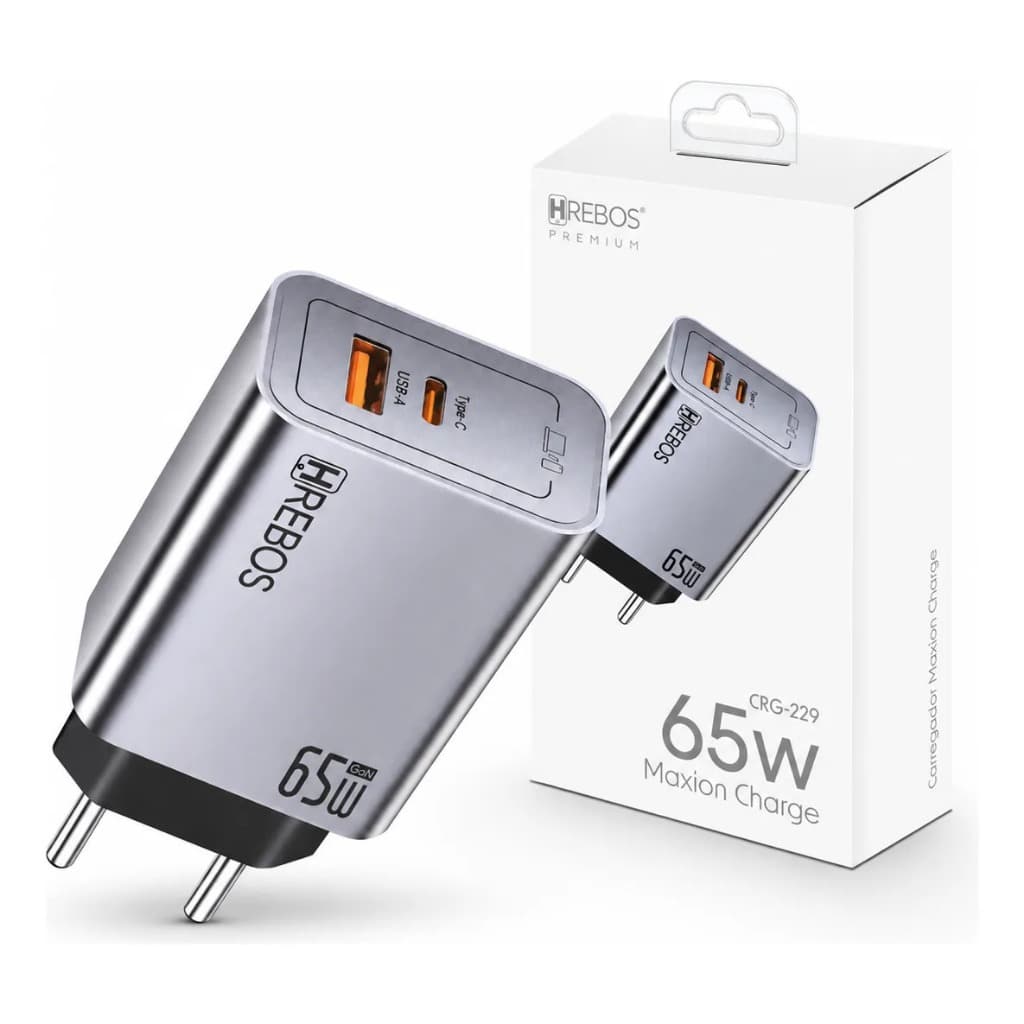 Carregador 65W GaN Turbo Fonte Notebook Celular Ultra Rápido Premium